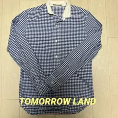 TOMORROWLAND ギンガムチェック 長袖シャツ ブルーのサムネイル