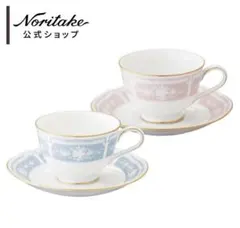 【新品未使用】Noritake レースウッドゴールド カップ＆ソーサーペア