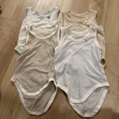 夏用肌着　メッシュタンクロンパース　4点セット