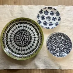 齋藤十郎 JURO POTTERY象嵌オーバル皿 2枚 民藝 ふもと窯 岩井窯
