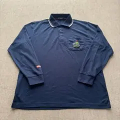 St. Scott LONDON 長袖ポロシャツ L 紺 ゴルフ