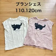 ブランシェス ノースリーブ タンクトップ スクエアタンク イシュー 黒猫 猫のサムネイル