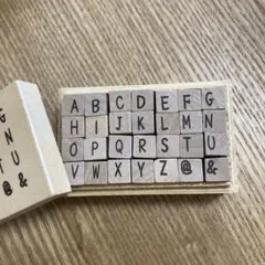 木製アルファベットスタンプセット