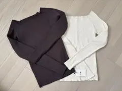 GRL【新品未使用】スクエアネックリブニットトップス 2点セット