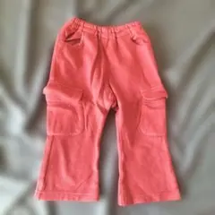 コーラルピンク ポケット付きパンツ
