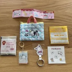 Pochacco ミニポーチ 水色　アクリルキーホルダー　フォンタブ