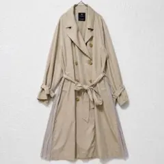 ダブルクローゼット バックプリーツ トレンチコート F ロング丈 ベルト 春のサムネイル