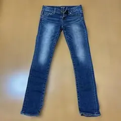 Moussy Denim ダークブルー ストレートジーンズ