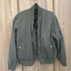 オリーブ MA-1ジャケット キルティングライナー付き