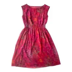 ANAYI アナイ ワンピース 36 花柄 ピンク ノースリーブ きれいめ 上品