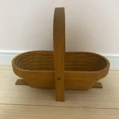 ヴィンテージ 1992John Keim 手作り木製折りたたみバスケット