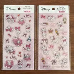 ディズニーおしゃれキャットマリーちゃん　エポキシラメシール　二枚セット