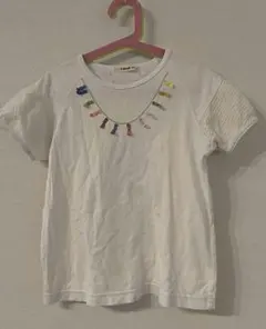 ファミリア　f.dash ホワイト Tシャツ カラフル装飾