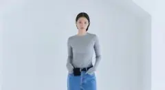 searoomlynn エアリーSlim RIBトップス　ヘザーグレーのサムネイル