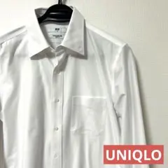 ユニクロ スーパーノンアイロン スリムフィット ホワイト ボタンダウンシャツ