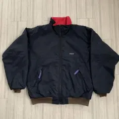 パタゴニア　USA製　90s シェルドシンチラジャケット　ブルーブラック