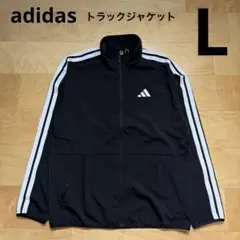 adidasアディダス　トラックジャケット　アウター　薄手　黒ブラック　L 新品