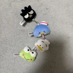 サンリオ はぴだんぶい ぬいぐるみチャーム 4点セット　キーホルダー