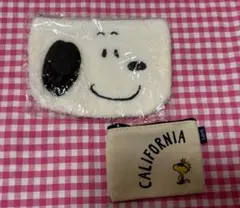 スヌーピー＆ウッドストック ポーチ　2点セット