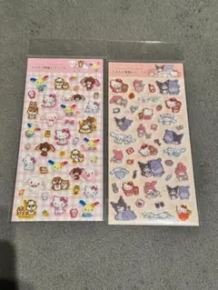 サンリオキャラクターズ　ラメ入り樹脂もりシール