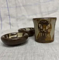 工房十鶴さん　３点セット　コーヒー豆柄　猫柄