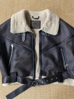 ZARA クロップドダブルフェイスジャケット