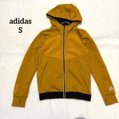 【アディダス】　パーカー　フルジップアップ　キルティング　ジュニア　マスタード