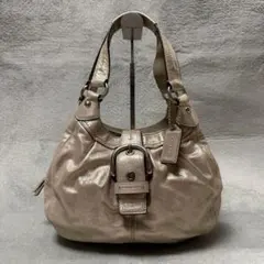 COACH Soho Lynn Metalic Leather Hobo Y2K