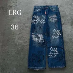 LRG/デニムパンツ/36/極太 プリント 和柄 イラスト 大きいサイズのサムネイル