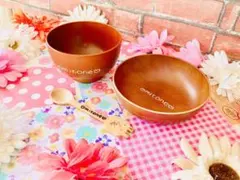 a.k様ご確認　名入れ木目調お椀、サラダボウル、名入れスプーン木製