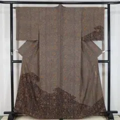 躾糸付未使用　作家物　更紗　正絹訪問着　フォーマル　セミフォーマル　a647