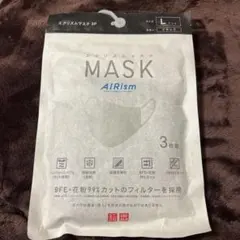 UNIQLO AIRism マスク 3枚入り Lサイズ ブラック