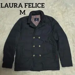 ラウラフェリーチェ ダブルブレスト 金ボタン ダウン ジャケット チェック柄