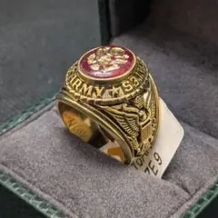 米軍 アメリカ スターリングシルバー925 GF ゴールドフィルド 陸軍リング