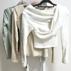 ニット3点セット　clear dholic ホワイト　グリーン　ベージュ