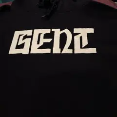 GENT プリント ブラックパーカー 九狼吽