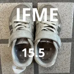 IFME 15.5 キッズ スニーカー ベルクロシューズ グレー/ホワイト