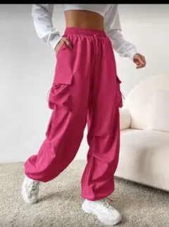 SHEIN ピンク カーゴパンツ 韓国 ギャル 小悪魔 Lサイズ