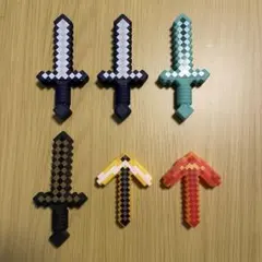 マインクラフト 剣とツルハシ フィギュア 6点セット