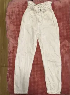 ホワイトハイウエストパンツ ZARA