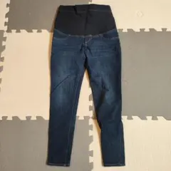 マタニティ スキニーパンツ ダークブルー S