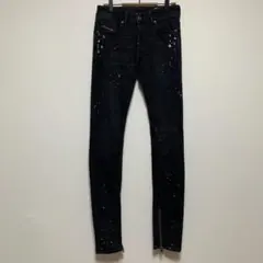 Diesel ディーゼル Sleenker 裾ジップ ブラック スキニーデニム