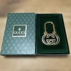 未使用　GUCCI グッチ キーホルダー キーリング GG ゴールド