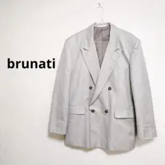 brunati ダブルブレスト テーラードジャケット ライトグレー Ｌサイズ