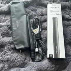 SALONIA ヘアストレートナー ブラック 24mm
