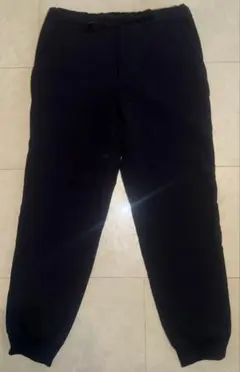 GU ネイビー リブ付き裾パンツ