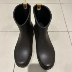 AIGLE ダークブラウン ショートレインブーツ