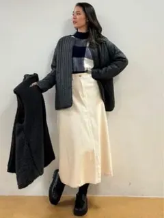 BEAMS HEART / ボアベスト キルティングブルゾン セット