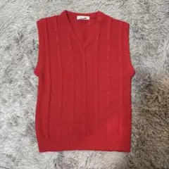 Christian Dior ニットベスト レッド