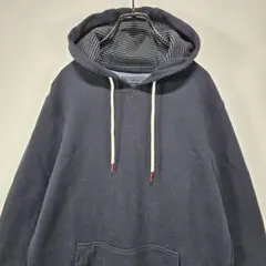 TOMMY HILFIGER　フーディー　パーカー　L　リブ　ボーダー　状態良好